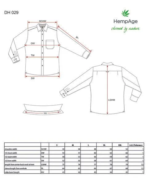 HempAge HempAge Kariertes Freizeithemd Hanf/Biobaumwolle, Barolo (rot), – Produktbild 3 von 4