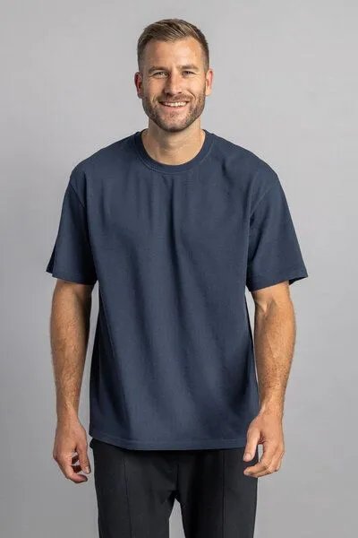DIRTS dirts Heavy Cotton T-Shirt OVERSIZED, Navy, – Produktbild 4 von 4