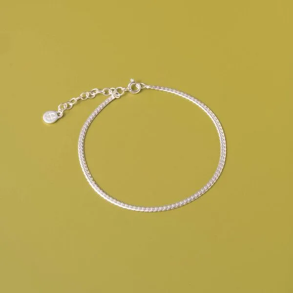 fejn jewelry fejn jewelry Armband 'flat chain', Silber, – Produktbild 1 von 2