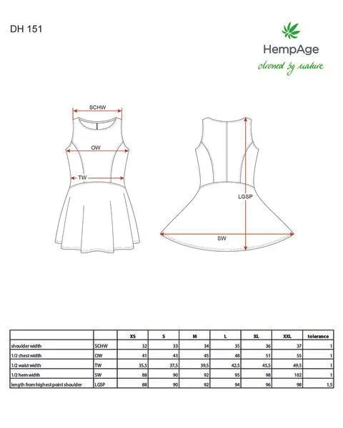 HempAge HempAge Jersey Sommerkleid Hanf/Biobaumwolle, Ocean (blau), – Produktbild 3 von 3