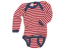 Engel natur Engel Natur Baby Body mit Schlupfausschnitt Langarm Bio-Merinowolle rot-geringelt Gr.50/56 – Produktbild 1 von 1