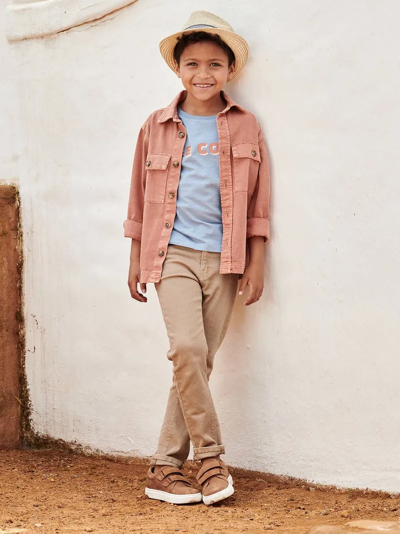 Vertbaudet Jungen Slim-Fit-Hose, Beige, – Produktbild 2 von 4