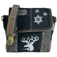 Domelo Domelo Messenger Tasche aus Canvas und Leder. Crossover mit Hirsch Motiv – Produktbild 1 von 1
