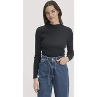hessnatur hessnatur Strick Pullover Fitted aus TENCEL Lyocell mit Bio-Baumwolle, Schwarz, – Produktbild 1 von 2