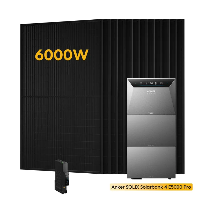 Anker Anker SOLIX Solarbank 4 E5000 Pro, mit 12 x 500 Bifaziale Solarmodule, by Powerness - 15kWh / Pre-Sale Special: Gratis Smart Meter Gen 2 / Standardversand – Produktbild 2 von 2