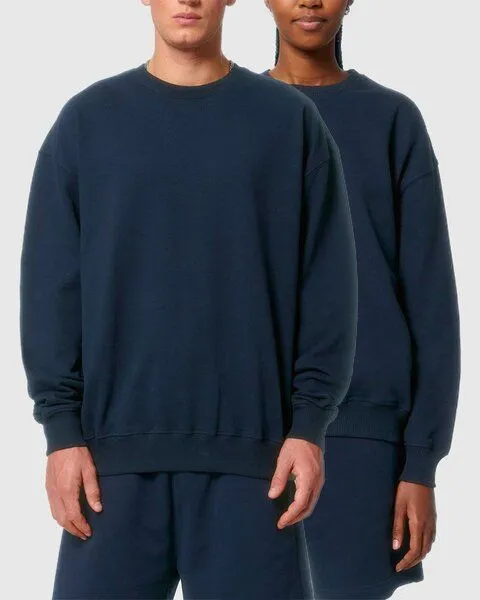 YTWOO YTWOO Oversized Sweatshirt aus reiner Bio-Baumwolle, Dry Handfeel, Blau, – Produktbild 1 von 4