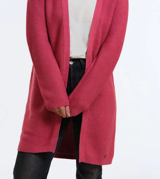 Gary Mash GARY MASH Long-Cardigan Alamo aus Biobaumwolle, Beere, – Produktbild 2 von 4