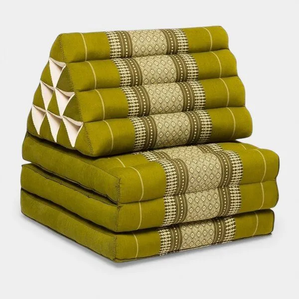 Der Lindwurm Der Lindwurm Thai Yogamatte- Dreieckskissen mit Kapokfüllung, Moosgrün, – Produktbild 2 von 2