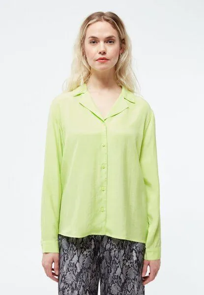 Givn Berlin Givn Berlin Bluse GBZORA aus TENCEL mit Reverskragen, Lime green (tencel), – Produktbild 1 von 4