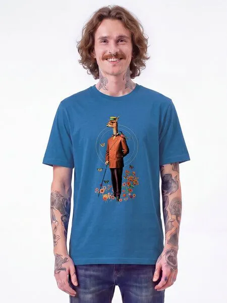 watapparel watapparel T-Shirt Unisex Fancy Llama, Mindful blue, – Produktbild 2 von 2