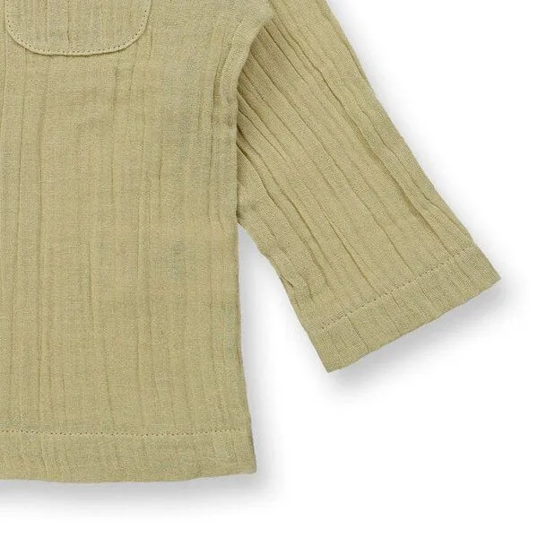 Sense Organics Sense Organics Kinder Langarmshirt, Modell PLIN, Helles schilfgrün, – Produktbild 4 von 4