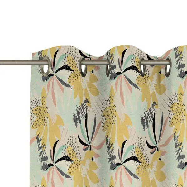 Nature by Adam Nature by Adam Vorhang aus 100% Bio-Baumwolle - Made in Germany - Jungle, Gelb, – Produktbild 1 von 7