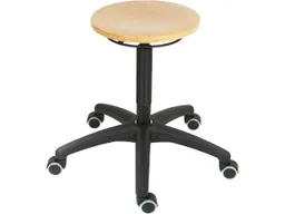 Drehhocker mit Sitz aus Buchenholz, höhe 430-620 mm – Produktbild 1 von 1