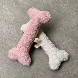 mio eco mio eco SET: Zwei hochwertige Upcycling Hundespielzeuge aus Hotel-Handtüchern zero waste je rosa-weiss – Produktbild 1 von 1