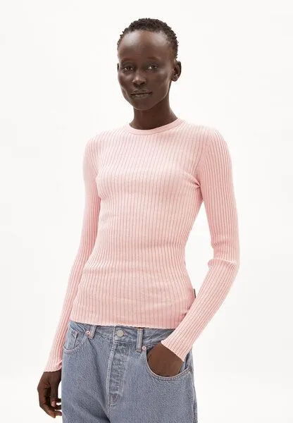 ARMEDANGELS ARMEDANGELS ALAANIA RN Damen Pullover aus Bio-Baumwolle, Rosalilly, – Produktbild 1 von 4