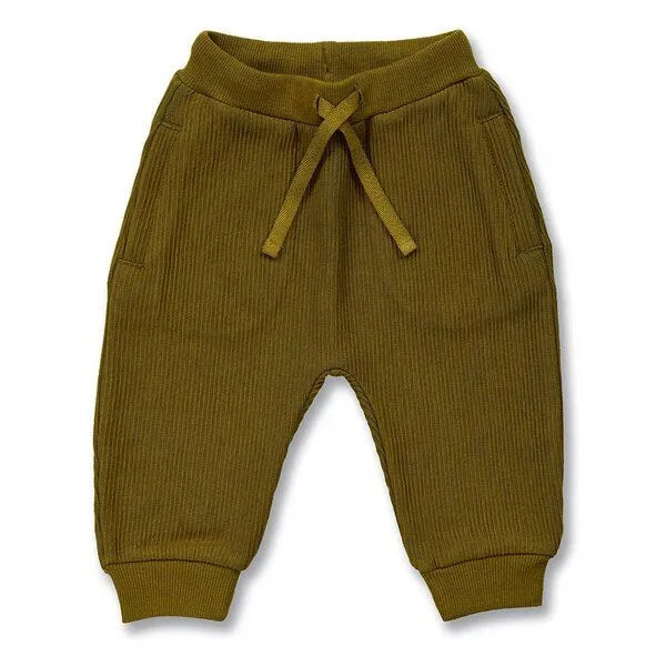 Sense Organics Sense Organics Babyhose in dunklem Olivgrün, Modell WYNNE, Green, – Produktbild 1 von 4