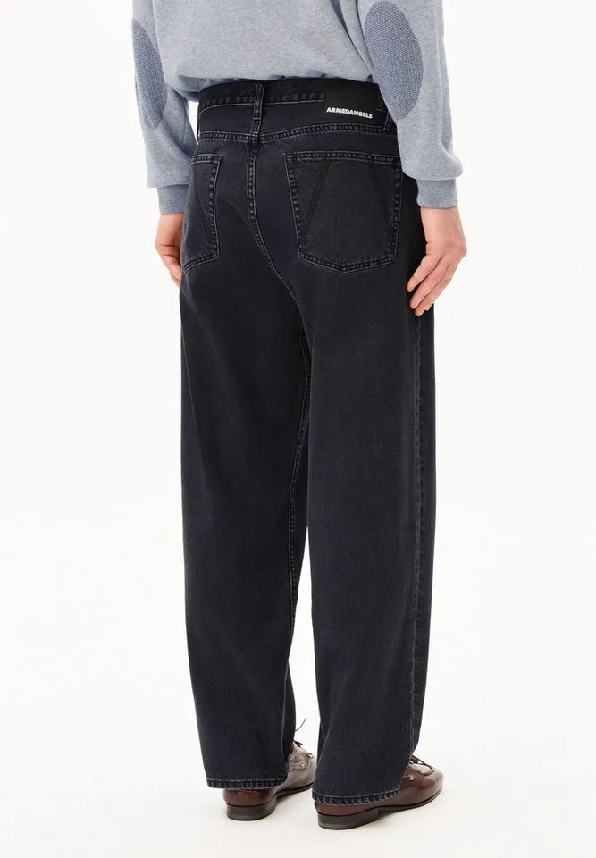ARMEDANGELS ARMEDANGELS Weite Jeans JAAMEO (Non-Stretch, Baggy Fit) Mid waist, Schwarz, – Produktbild 4 von 5