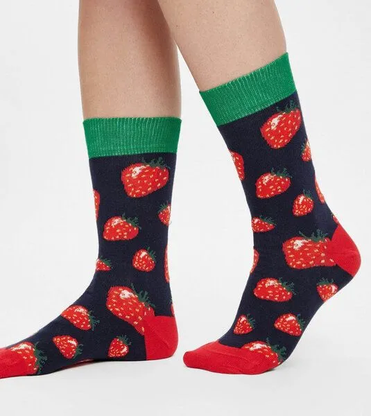 Natural Vibes Natural Vibes Socken mit Erdbeeren | Strawberries | Bio GOTS | Bunte Socken | Herren Damen Socken – Produktbild 2 von 3
