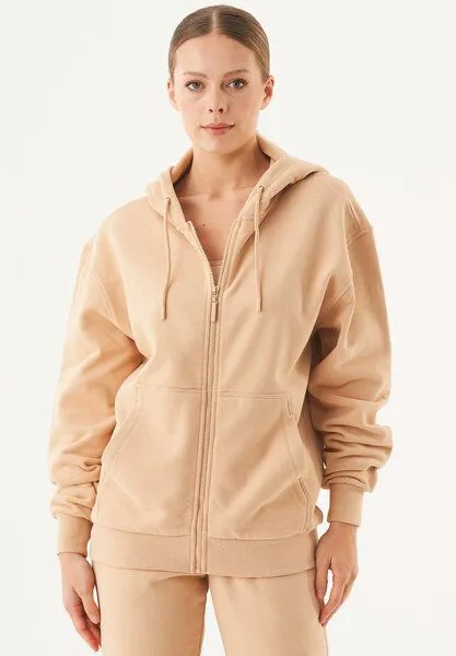 ORGANICATION ORGANICATION ESSENTIALS-JUNDA-Unisex Soft Touch Sweatjacke aus Bio-Baumwolle, Beige, – Produktbild 1 von 4