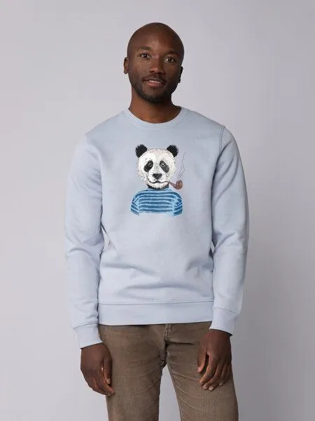 watapparel watapparel Sweatshirt Unisex Panda, Serene blue, – Produktbild 2 von 3