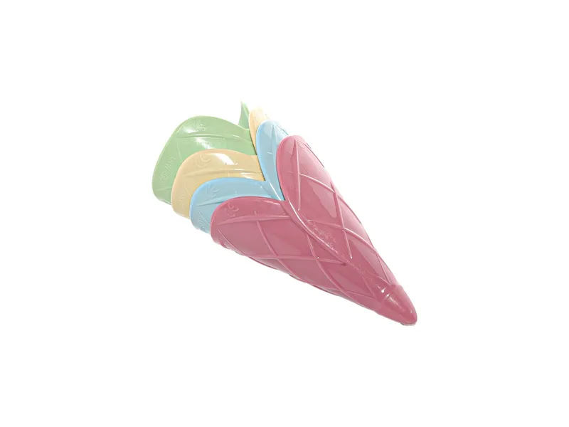 Spielstabil Spielstabil Eistüte fashion 4-teilig geschwungen, ca. 6 x 11,5 x 6 cm, Mehrfarbig, – Produktbild 1 von 1