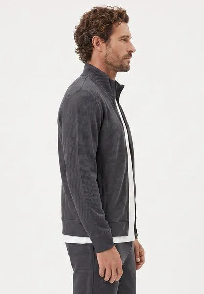ORGANICATION ORGANICATION JORRIN | Waffel-Jacke aus Bio-Baumwolle & recyceltem Polyester, Grey, – Produktbild 4 von 5