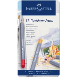 Faber-Castell Faber-Castell Buntstifte "Goldfaber Aqua" aquarellierbar, im Metalletui, 12 Stk. – Produktbild 1 von 1