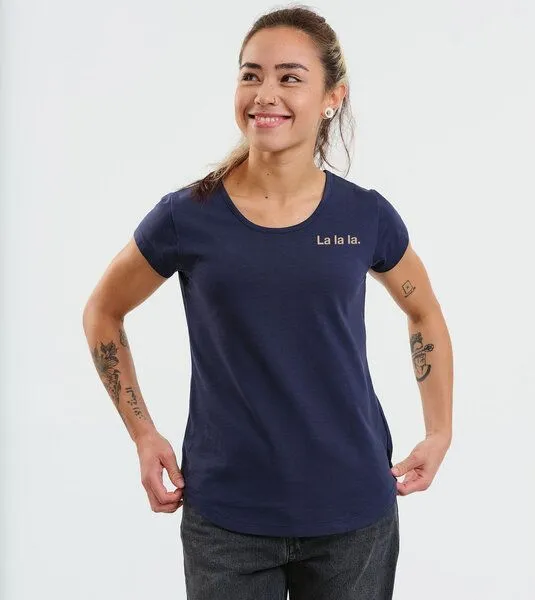 Gary Mash GARY MASH Shirt Asheville La la la. aus Bio-Baumwolle, Dunkelblau (blau), – Produktbild 3 von 4