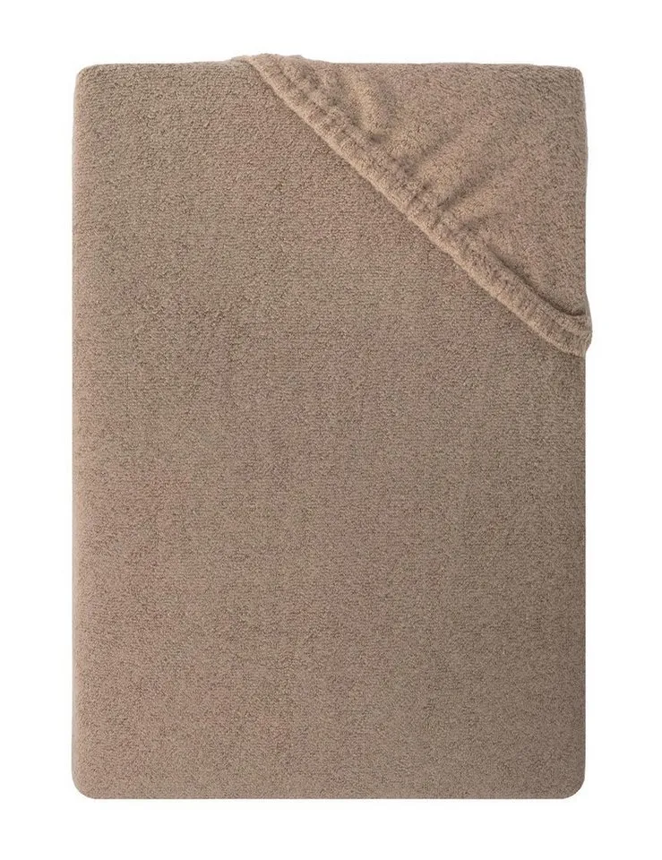 Carpe Sonno Spannbettlaken Teddy Plüsch Winter Bettlaken 90x200 100x200 140x200 180x200 200x200, Fleece, Gummizug: rundum, (1 Stück), Kuscheliges Spannbettlaken 100x200 Warmes Spannbetttuch Braun, Braun, – Produktbild 2 von 5