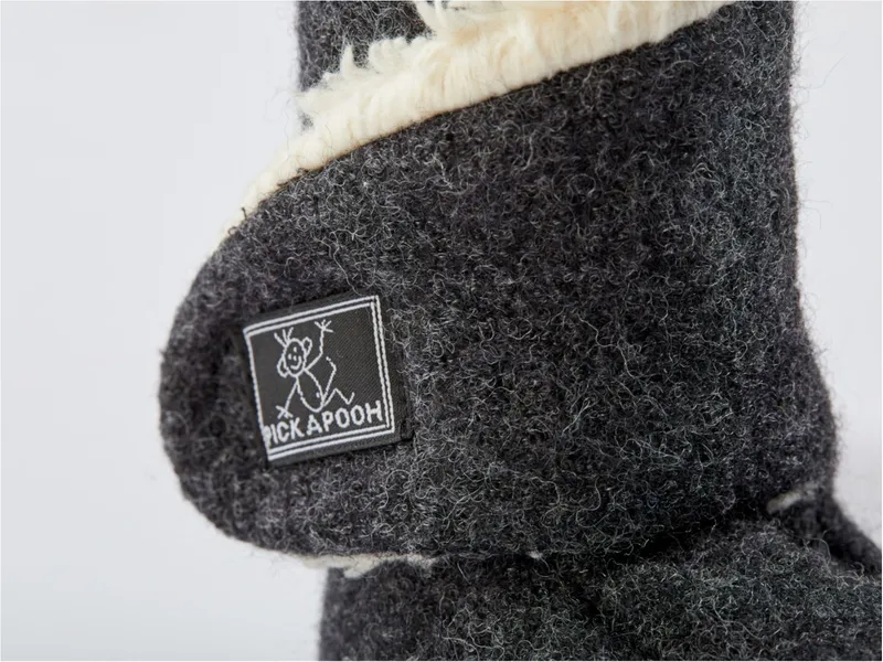 Pickapooh Pickapooh Baby Hausschuhe Babyschuhe Walk-Boots mit Klettverschluss anthrazit Gr. 3 (6-9 Monate), Grau, – Produktbild 2 von 2