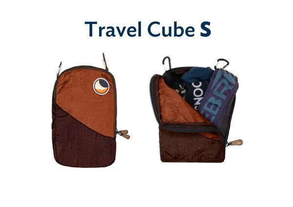 Ticket to the Moon Ticket to the Moon Packwürfel "Travel Cube Small" upcycled, Schokolade/kupfer, – Produktbild 1 von 1