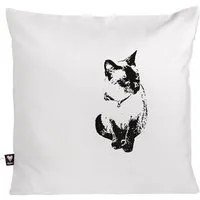 Hirschkind Hirschkind Bio-Kissenbezug 'Katze' weiß, 40*40cm – Produktbild 1 von 1