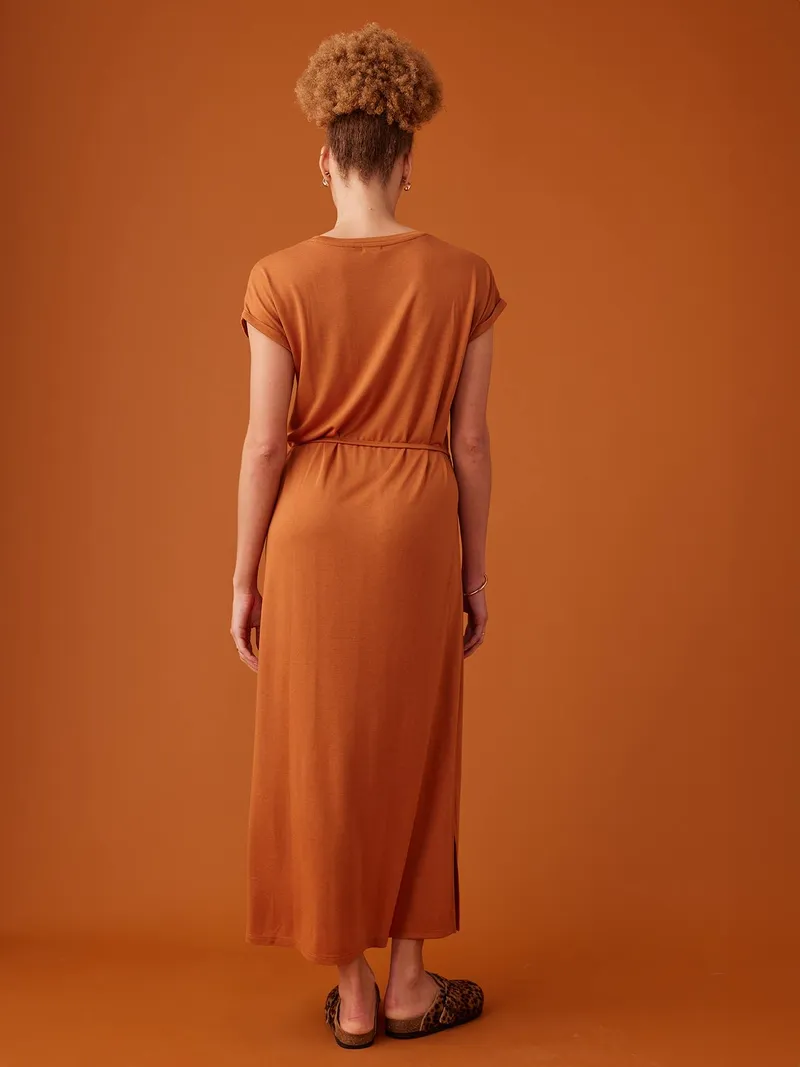 Envie De Fraise Maxikleid für die Schwangerschaft ENVIE DE FRAISE, Karamell, – Produktbild 4 von 4