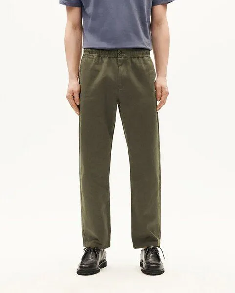 thinking mu thinking mu Hose Modell: Travel, Olive green (grün), – Produktbild 1 von 4
