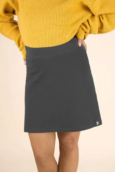 La Gitana La Gitana A-Linien Rock aus Bio Sweat "Auria", Graphitgrau, – Produktbild 1 von 4