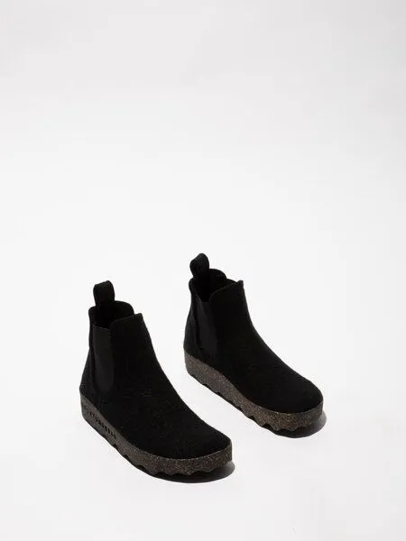 ASPORTUGUESAS Asportuguesas Filz Boot Caia, Black, – Produktbild 4 von 4