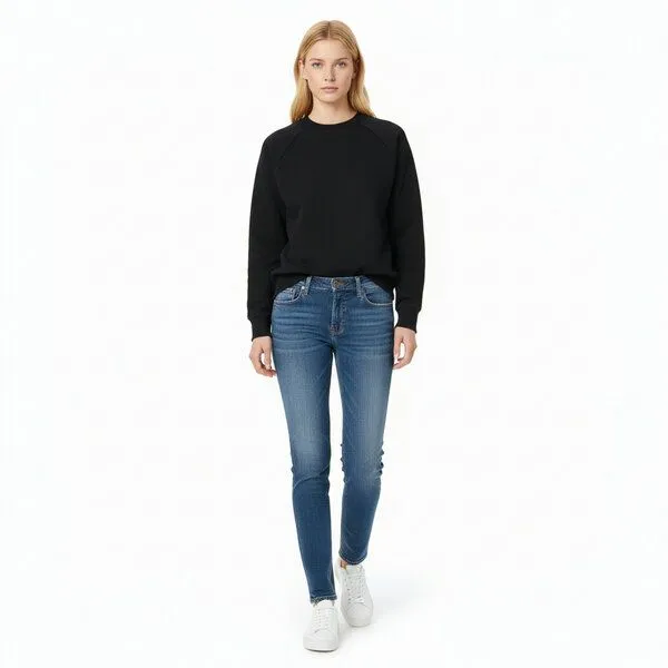 PETER JO PETER JO Damen Bio-Sweatshirt, Schwarz, – Produktbild 3 von 4