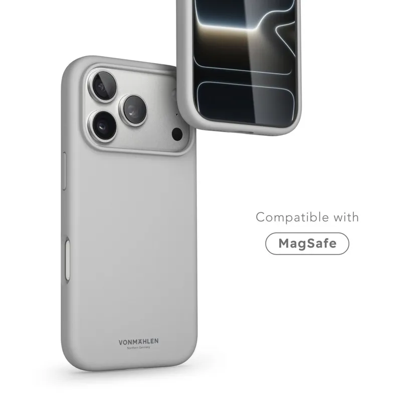 VONMÄHLEN Vonmählen Soft Silikon Case für iPhone 17 Pro Max Light Gray – Produktbild 1 von 4