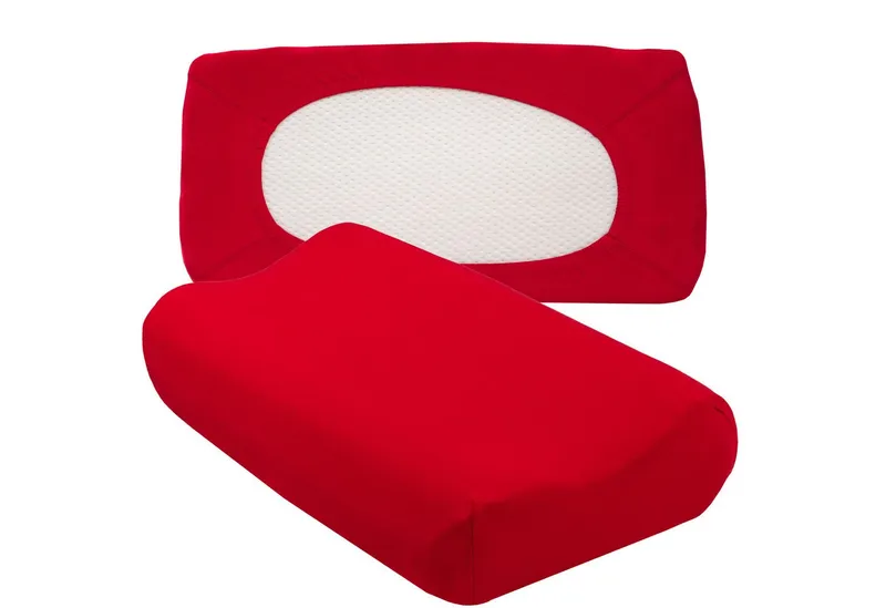 Traumschloss Kissenbezug Flex, (1 Stück), Edel-Jersey, mit Reißverschluss, Seitenschläferkissen, Rot, – Produktbild 1 von 4