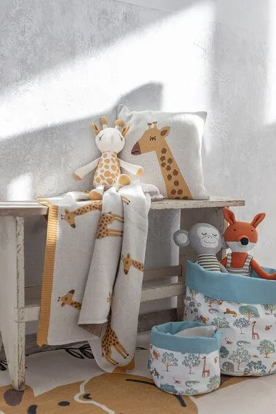 Tranquillo Tranquillo Babydecke GIRAFFE, Creme, – Produktbild 4 von 4