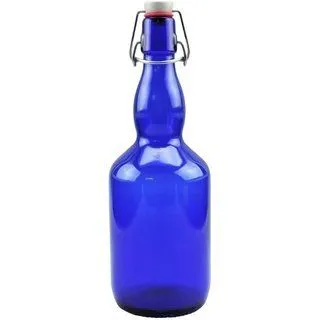 mikken mikken Bügelflasche 750 ml blau Glasflasche mit Bügelverschluss Wasserflasche – Produktbild 1 von 3