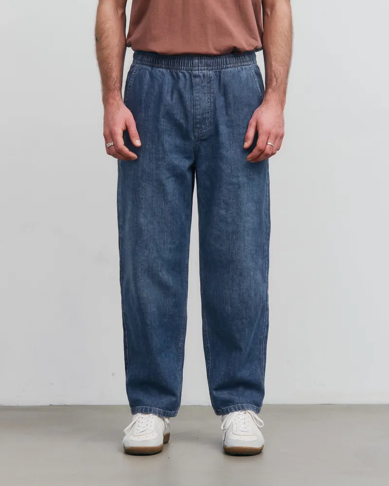 Rotholz Rotholz Herren vegan Hose Denim Weit Blau, Dunkelblau, – Produktbild 1 von 2