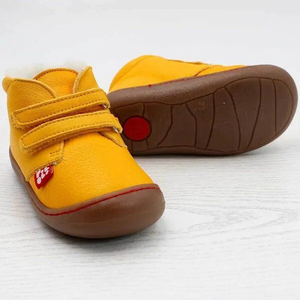 Pololo Pololo Lauflern-Winterschuh "Nino" mit weichem Wollfutter (Bio), Gelb, – Produktbild 4 von 4