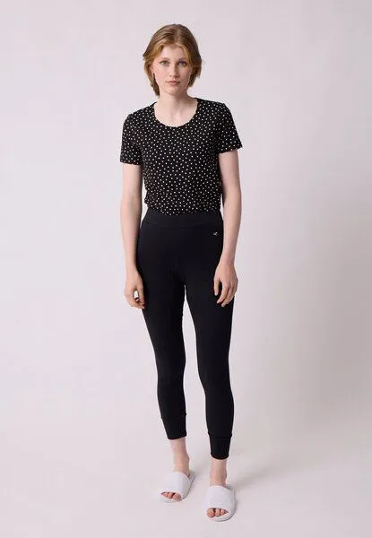 LANA Organic LANA Organic Pyjamahose, Modell Iris, Schwarz, – Produktbild 2 von 4