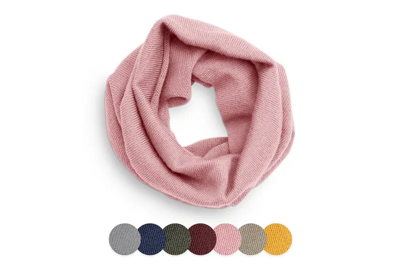 Ehrenkind Strickschal Schlauchschal für Kinder, aus Merino Schurwolle, (Feinstrick), Rosé, – Produktbild 1 von 5
