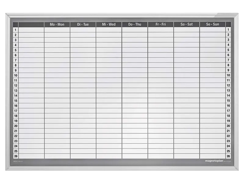 magnetoplan magnetoplan Whiteboard Plantafel, Wochenplaner – Produktbild 2 von 3
