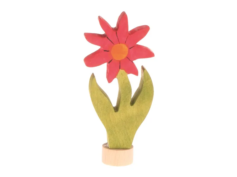 Grimms Grimms Aster Steckfigur aus Lindenholz, bunt lasiert Höhe 8 cm, Mehrfarbig, – Produktbild 1 von 2