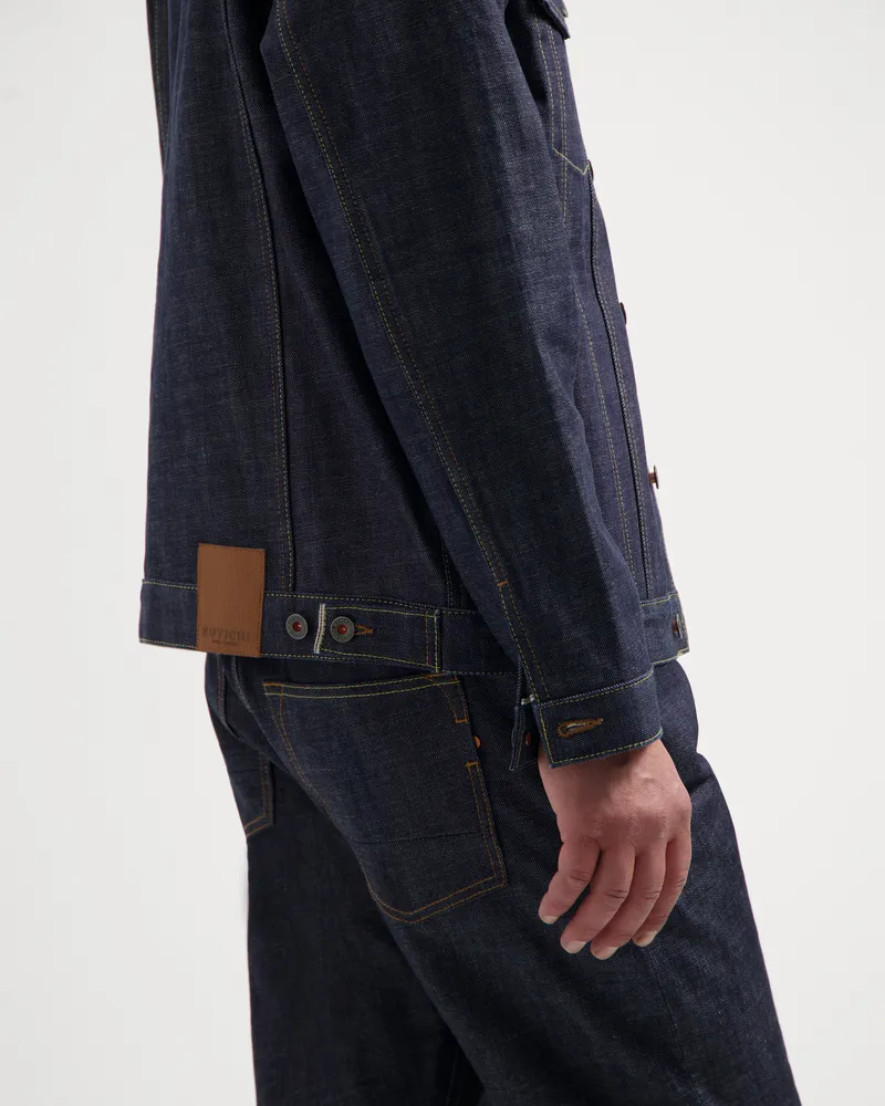 Kuyichi Kuyichi Herren vegan Jeansjacke Bourne Dry Selvedge Blau, Extra dunkelblau, – Produktbild 1 von 2