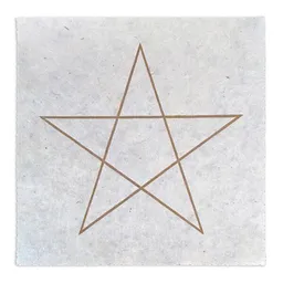 Veskor Cassiopeia Veskor Cassiopeia PENTAGRAMM {5/2} | Heilige Geometrie Stern Linoldruck | 22 × 22 cm – Produktbild 1 von 1