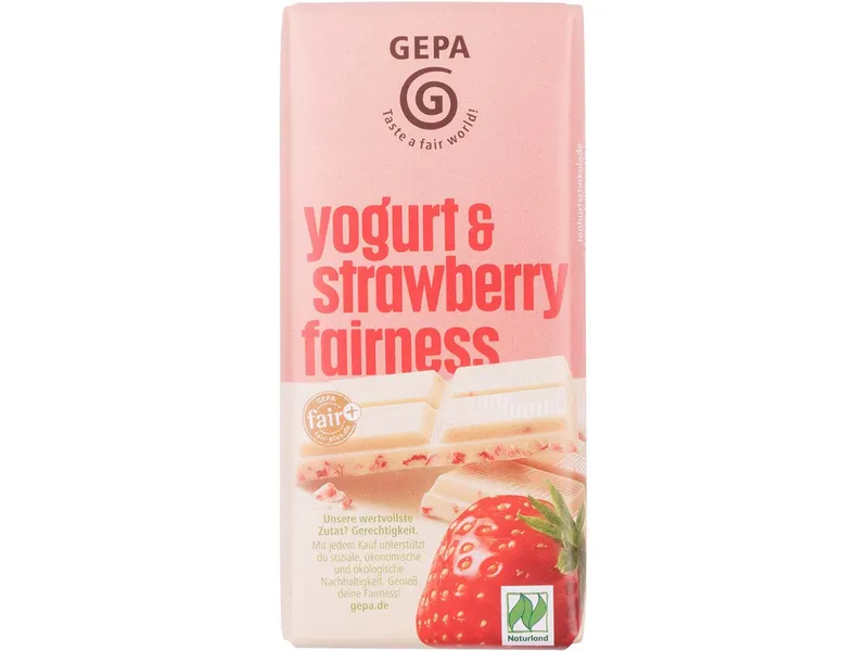 gepa GEPA Bio-Schokolade "Weisse Erdbeere", 40 g – Produktbild 1 von 1